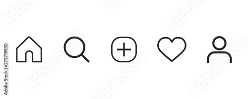 Set of internet icons for social media. Vector illustration