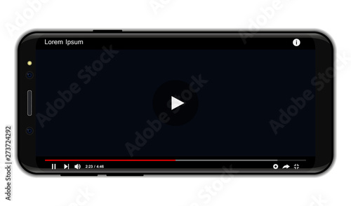 Smartphone with mobile video player interface for social media