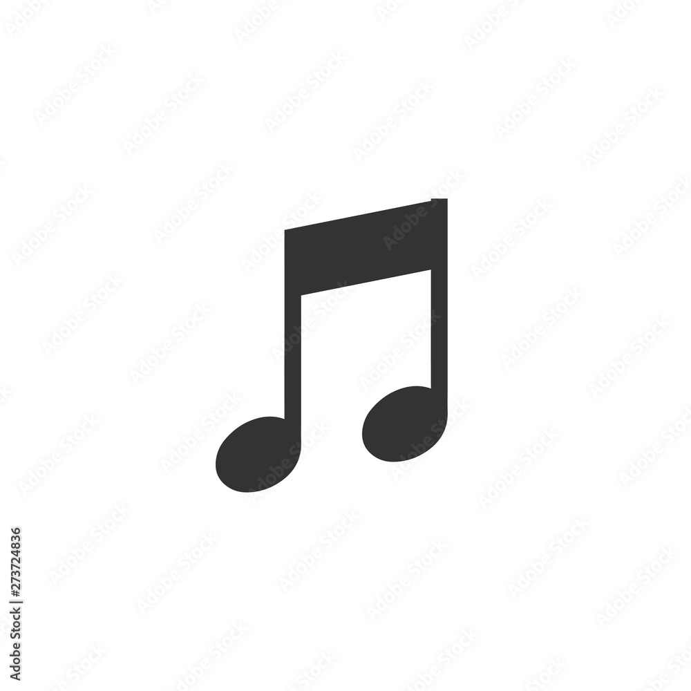 Music note icon in simple design. Vector illustration Music note icon in simple design. Vector illustration
