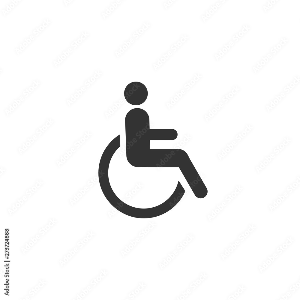 Disabled icon in simple design. Vector illustration Disabled icon in simple design. Vector illustration