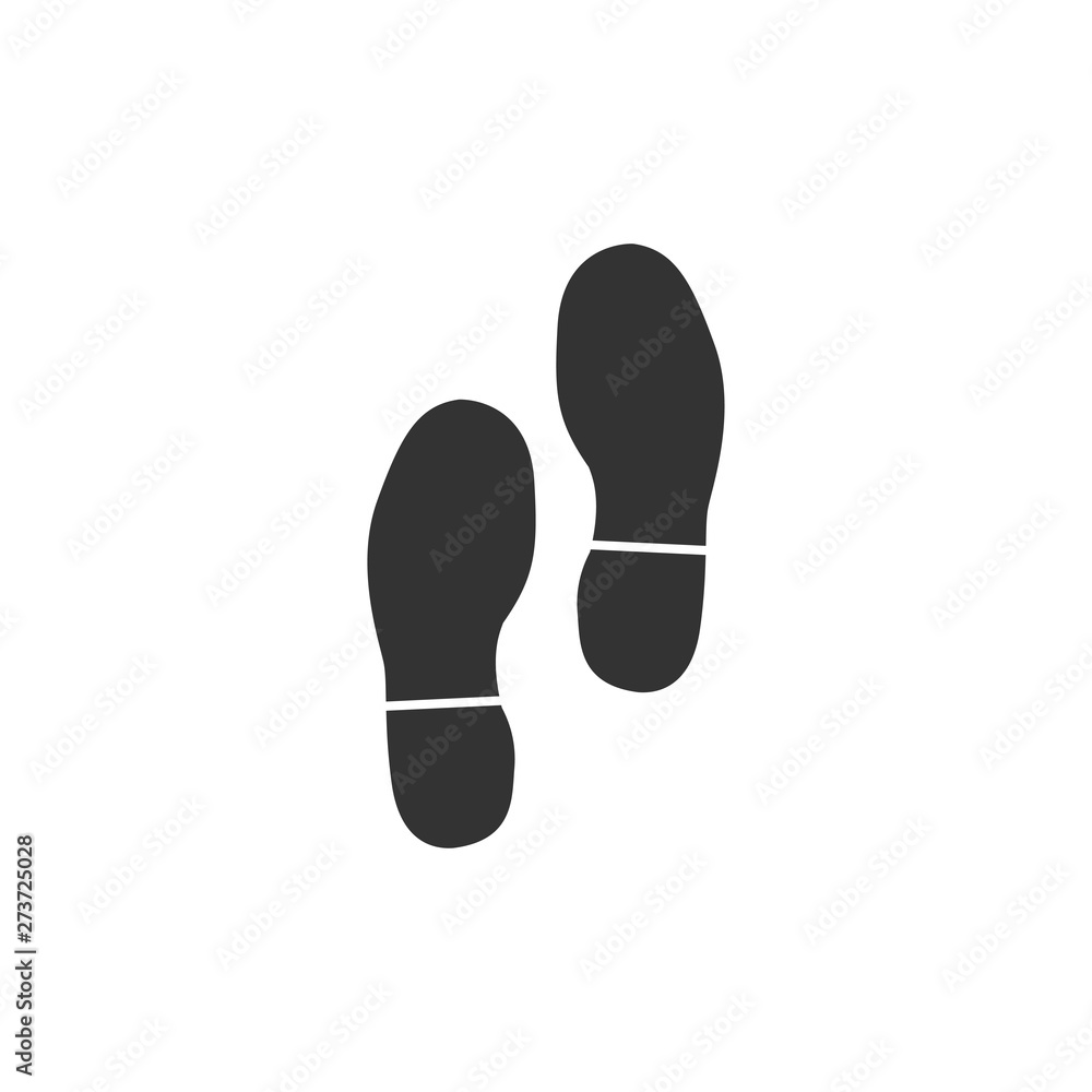 Shoe print icon in simple design. Vector illustration Shoe print icon in simple design. Vector illustration
