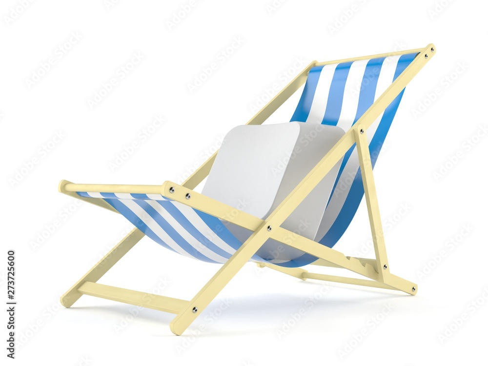 Computer key on deck chair