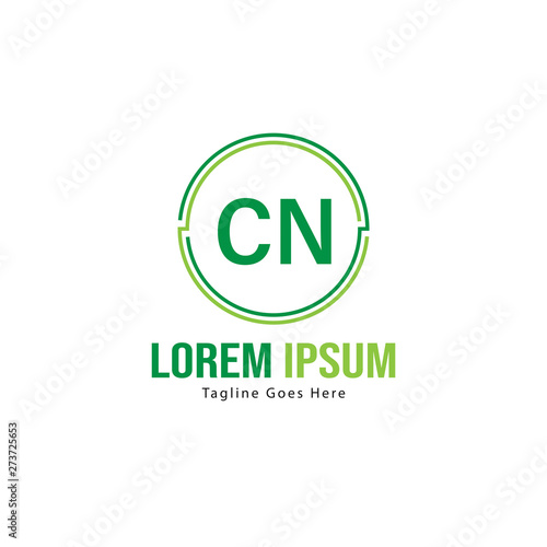 Free Download Initial CN logo template with modern frame. Minimalist CN letter logo vector illustration - GFXLoad