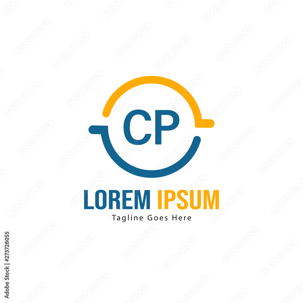 Initial CP logo template with modern frame. Minimalist CP letter logo vector illustration Initial CP logo template with modern frame. Minimalist CP letter logo vector illustration