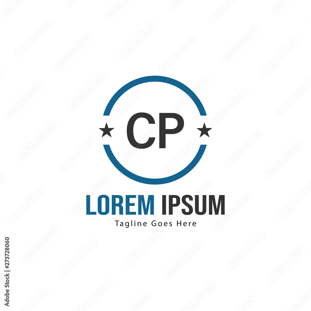 Initial CP logo template with modern frame. Minimalist CP letter logo vector illustration Initial CP logo template with modern frame. Minimalist CP letter logo vector illustration