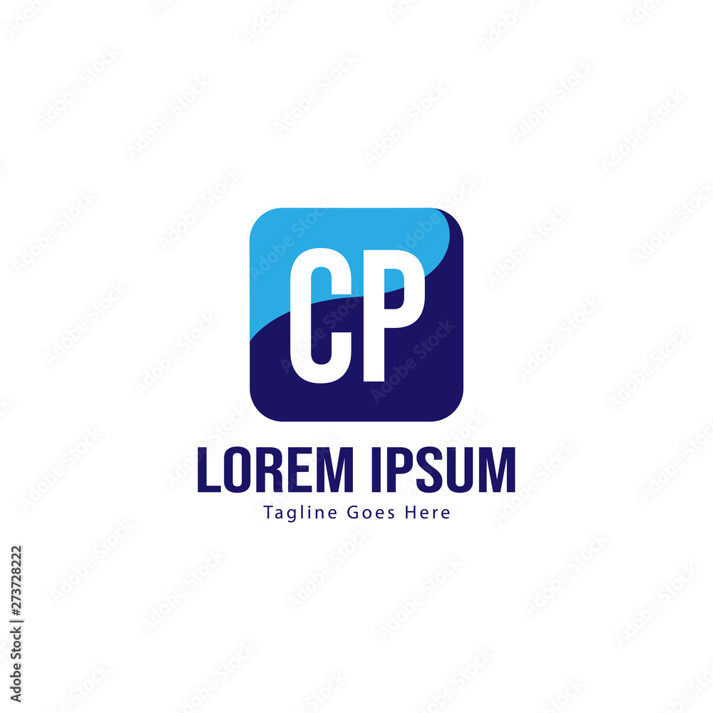 Initial CP logo template with modern frame. Minimalist CP letter logo vector illustration Initial CP logo template with modern frame. Minimalist CP letter logo vector illustration