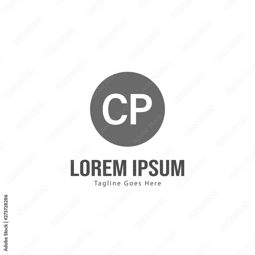 Initial CP logo template with modern frame. Minimalist CP letter logo vector illustration Initial CP logo template with modern frame. Minimalist CP letter logo vector illustration