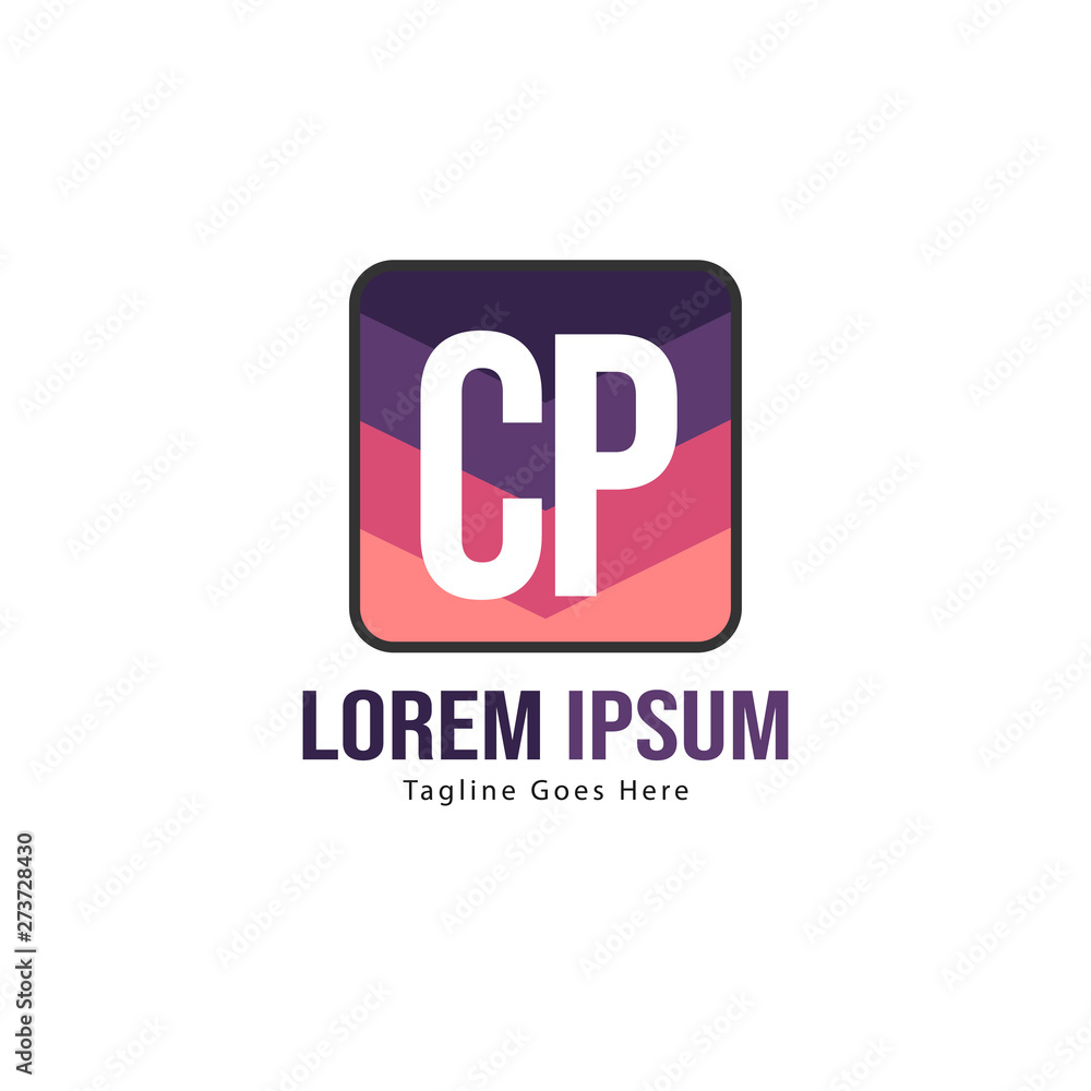 Initial CP logo template with modern frame. Minimalist CP letter logo vector illustration Initial CP logo template with modern frame. Minimalist CP letter logo vector illustration