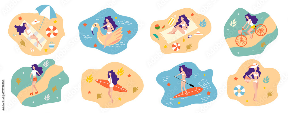 Summer fun holidays, and ocean beach activity and relaxing. Summer fun holidays, and ocean beach activity and relaxing.