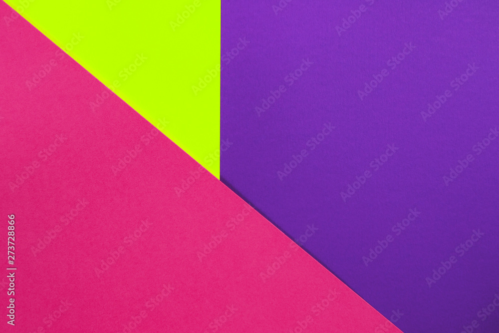Abstract colored geometric paper background. Copy space.