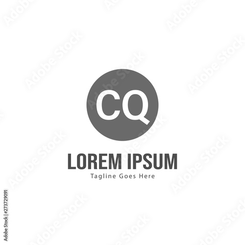 Free Download Initial CQ logo template with modern frame. Minimalist CQ letter logo vector illustration - GFXLoad