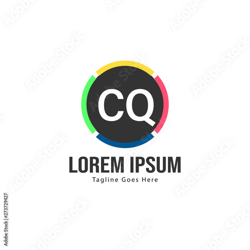 Free Download Initial CQ logo template with modern frame. Minimalist CQ letter logo vector illustration - GFXLoad