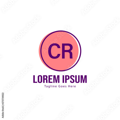 Free Download Initial CR logo template with modern frame. Minimalist CR letter logo vector illustration - GFXLoad