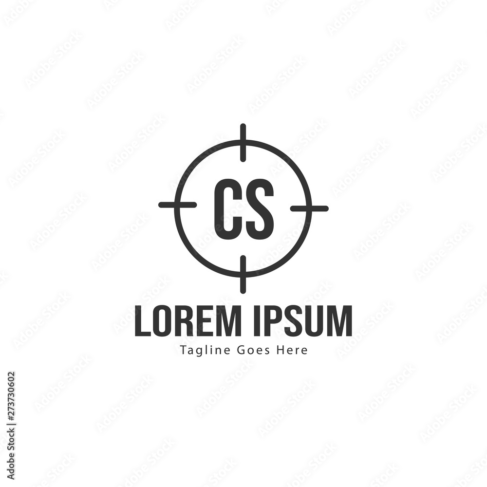 Initial CS logo template with modern frame. Minimalist CS letter logo vector illustration Initial CS logo template with modern frame. Minimalist CS letter logo vector illustration