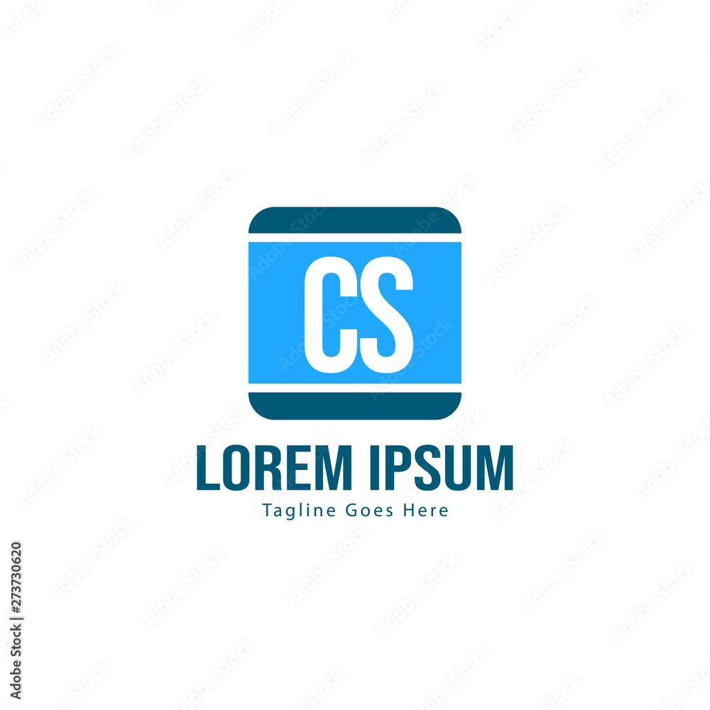 Initial CS logo template with modern frame. Minimalist CS letter logo vector illustration Initial CS logo template with modern frame. Minimalist CS letter logo vector illustration