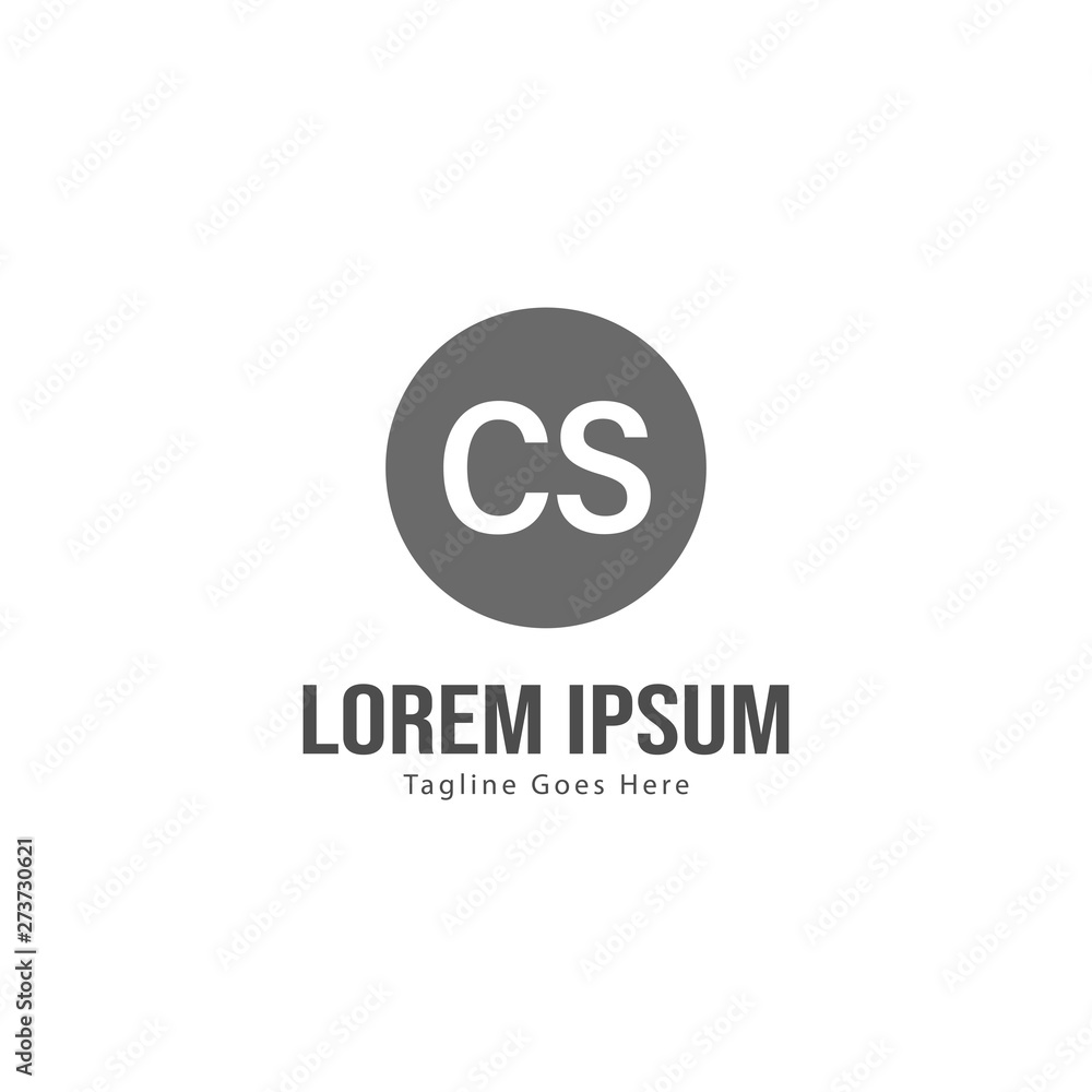 Initial CS logo template with modern frame. Minimalist CS letter logo vector illustration Initial CS logo template with modern frame. Minimalist CS letter logo vector illustration