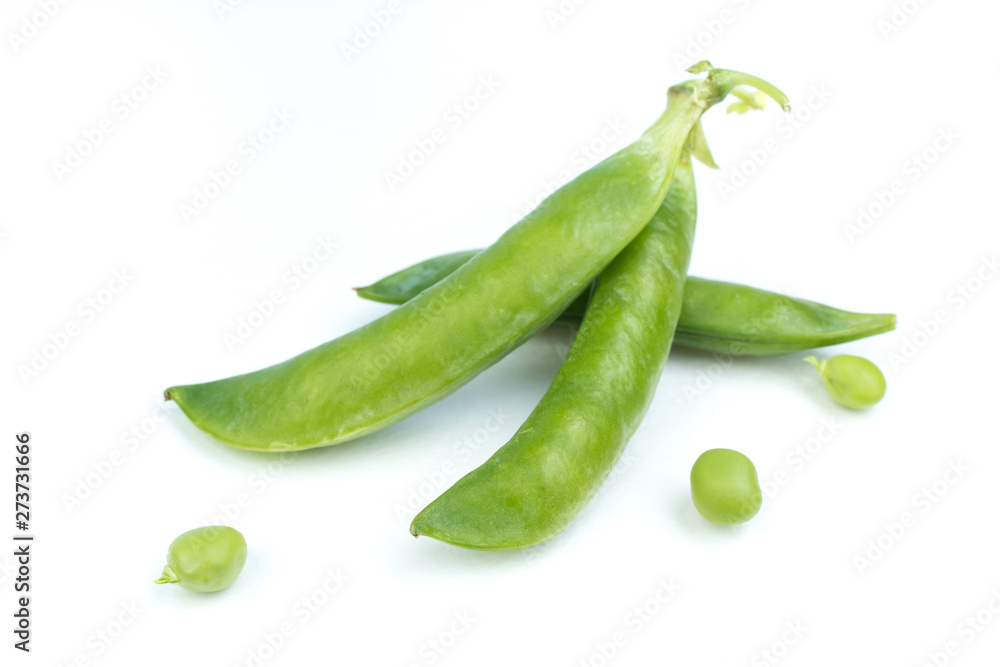 Sugar snap peas isolated white background. Vegetable protein. Sugar snap peas isolated white background. Vegetable protein.
