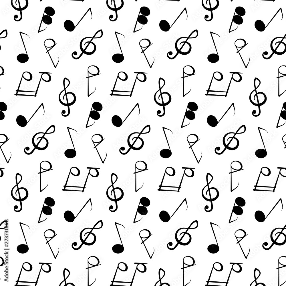 Seamless pattern with music notes. Seamless pattern with music notes.