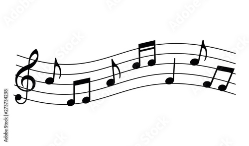 Music notes. Melody. Vector illustration