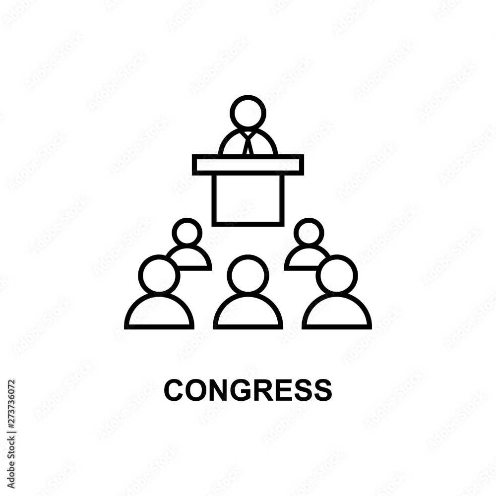 congress speech icon. Element of conference with description icon for mobile concept and web apps. Outline congress speech icon can be used for web and mobile congress speech icon. Element of conference with description icon for mobile concept and web apps. Outline congress speech icon can be used for web and mobile