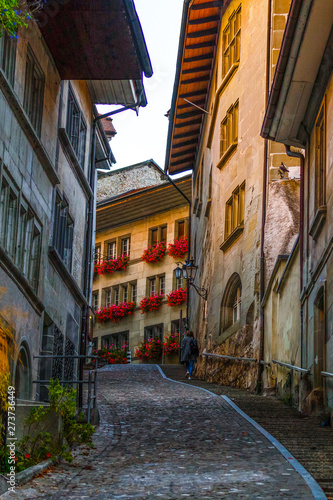 Switzerland  marvellous old street in the city