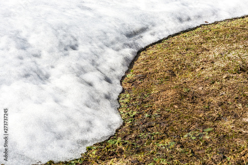 Spring snow is melting.