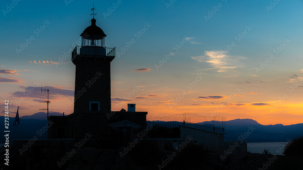 lighthouse at sunset