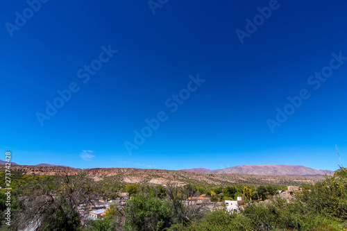 Landscape view of a little village of Salta, Argentina