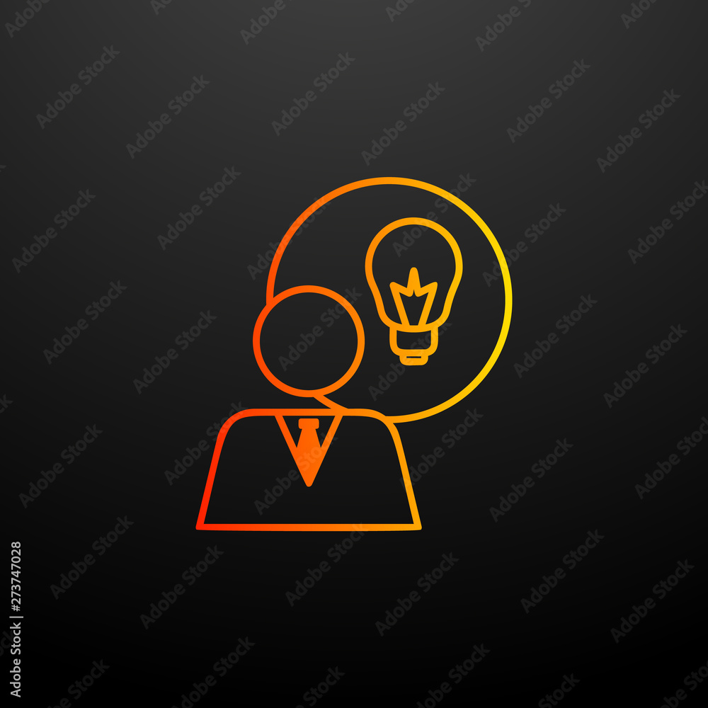 idea of a person nolan icon. Elements of startup set. Simple icon for websites, web design, mobile app, info graphics idea of a person nolan icon. Elements of startup set. Simple icon for websites, web design, mobile app, info graphics
