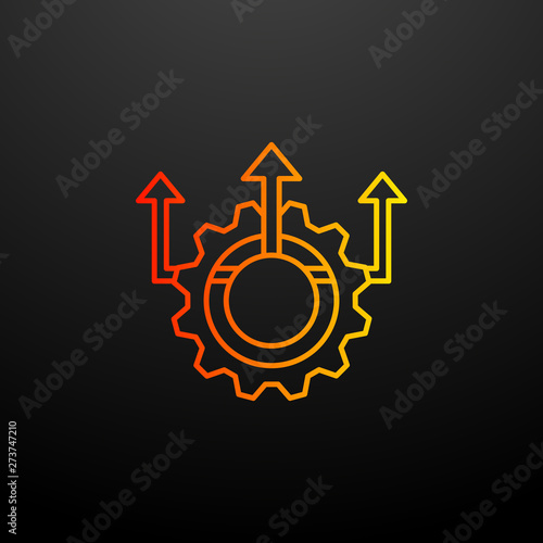 outputs from gears nolan icon. Elements of startup set. Simple icon for websites, web design, mobile app, info graphics