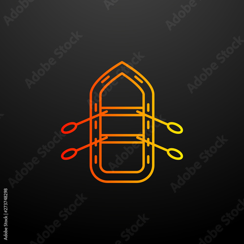 inflatable boat nolan icon. Elements of camping set. Simple icon for websites, web design, mobile app, info graphics © Gunay