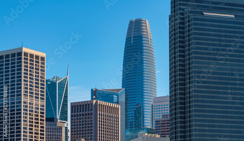 Downtown San Francisco skyline buildings and skyscrapers