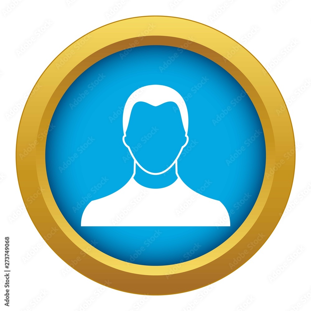 User icon blue vector isolated on white background for any design User icon blue vector isolated on white background for any design