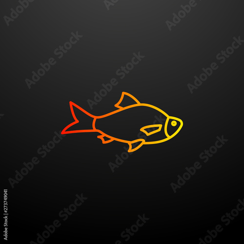 a fish nolan icon. Elements of camping set. Simple icon for websites, web design, mobile app, info graphics