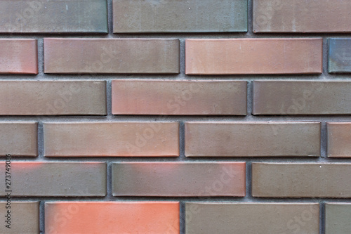 Brown bricks wall texture close