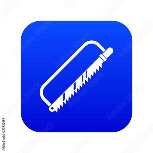 Sergical saw icon digital blue for any design isolated on white vector illustration