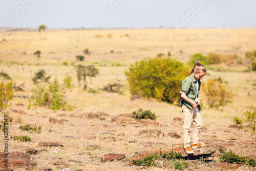 Little girl on safari