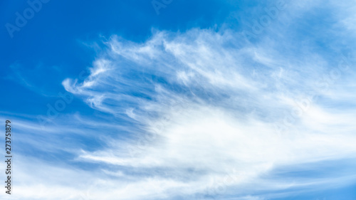 Cirrus Clouds With Deep Blue Sky Background