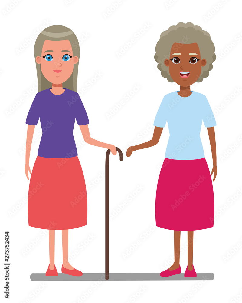 elderly people avatar cartoon character elderly people avatar cartoon character
