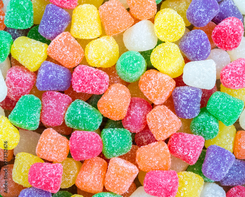 background texture - a jumble of brightly colored candy gumdrops