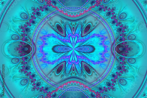 Blue illustration fractal b...