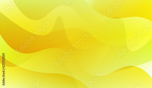 Template Background With Wave Geometric Shape. For Template Cell Phone Backgrounds. Vector Illustration with Green Yellow Color Gradient.