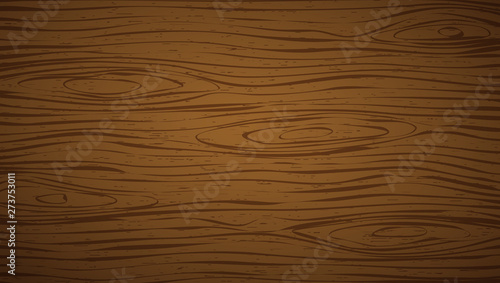 Dark brown wooden cutting, chopping board, table or floor surface. Wood texture. Vector illustration