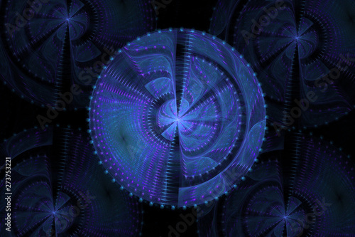 Blue illustration fractal b...