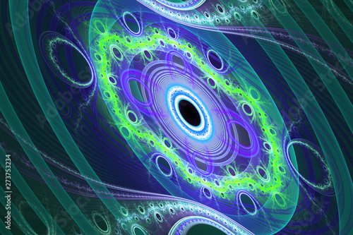 Blue illustration fractal b...