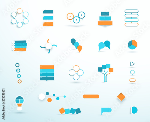 Infographic Elements Vector Big Set Template Options