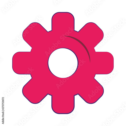 Gear machinery piece symbol isolated