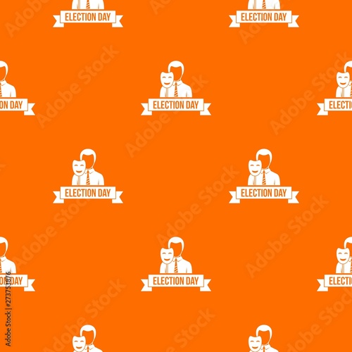 Election day pattern vector orange for any web design best