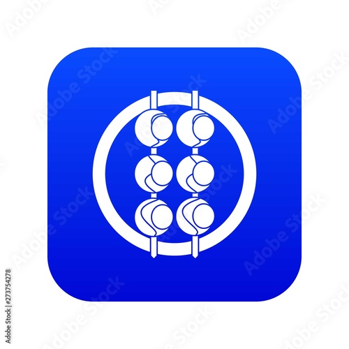 Asian shashlik icon digital blue for any design isolated on white vector illustration