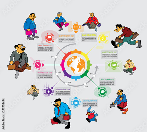 Business infographic layout. Design colorful presentation templates